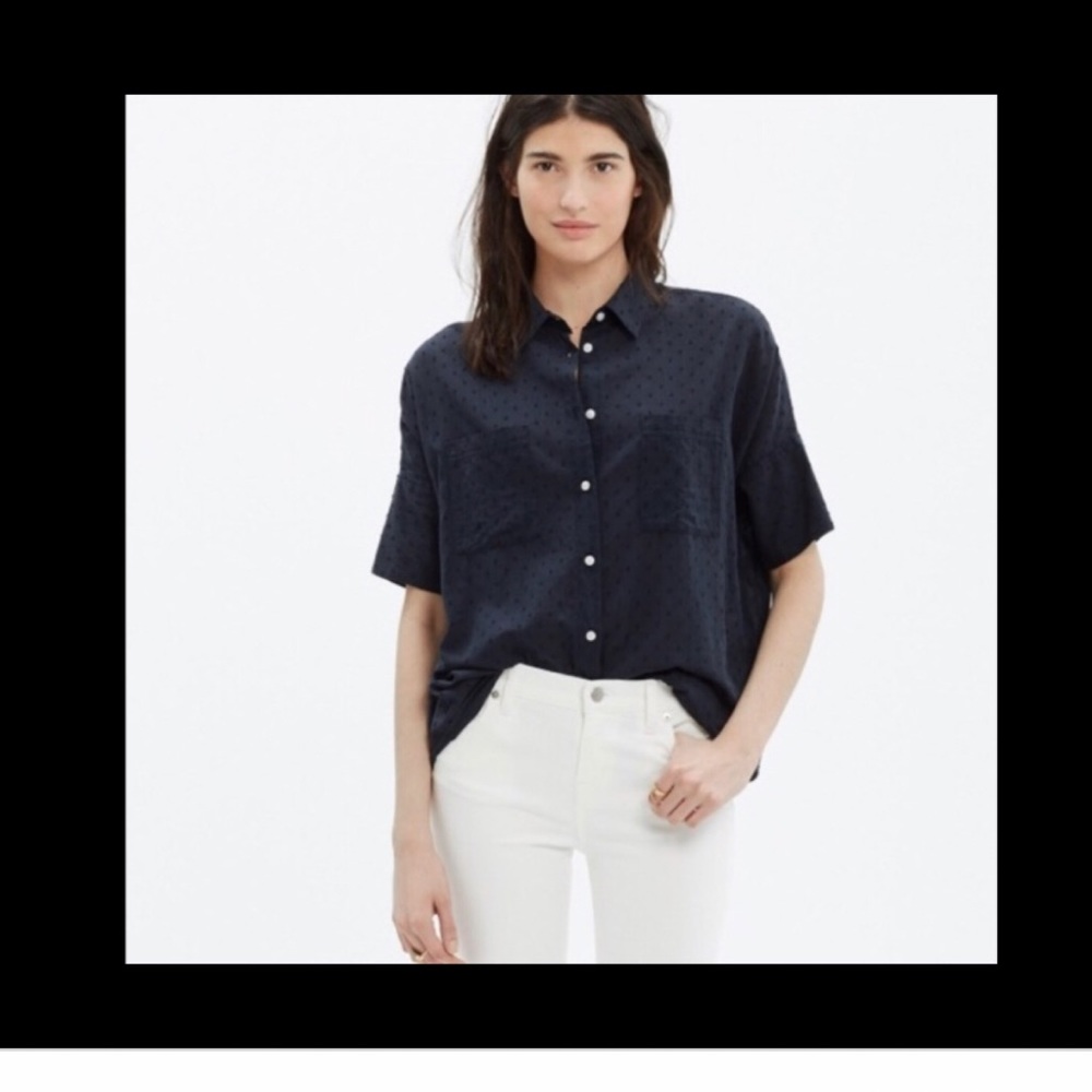 Black Madewell Clipdot Courier Blouse